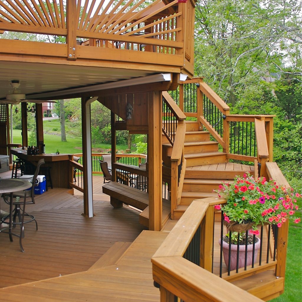 American Deck Sunroom Take The Next Step With Custom Deck Stairs